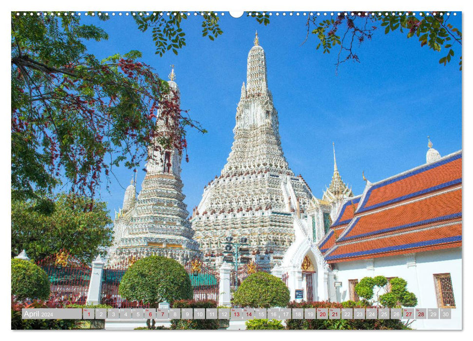 BANGKOK Capitale de la Thaïlande (Calvendo Premium Wall Calendar 2024) 