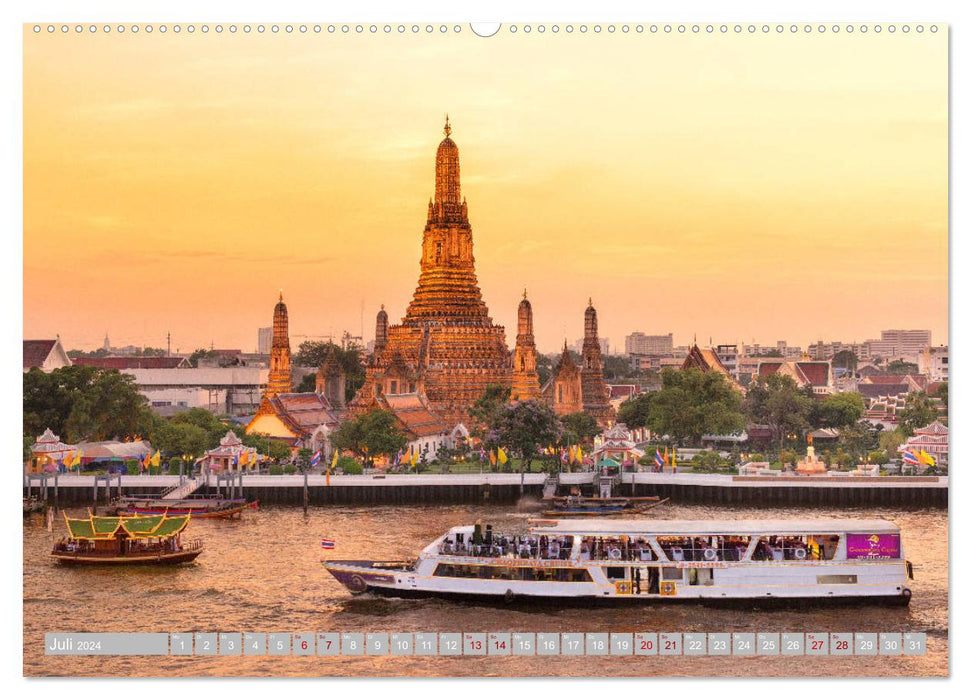 BANGKOK Capitale de la Thaïlande (Calvendo Premium Wall Calendar 2024) 