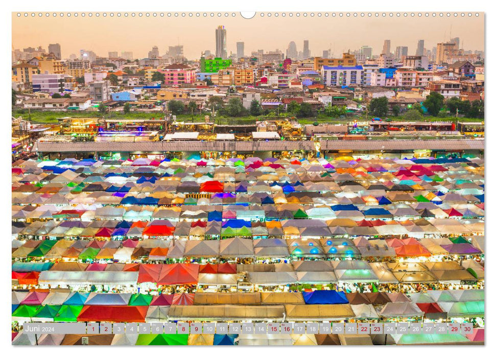 BANGKOK Capitale de la Thaïlande (Calvendo mural CALVENDO 2024) 