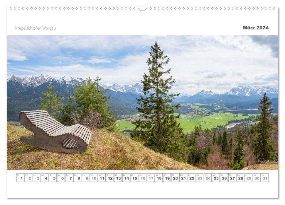 Ab in die Berge 2024 - Aussichtsplätze in den Münchner Hausbergen (CALVENDO Premium Wandkalender 2024)