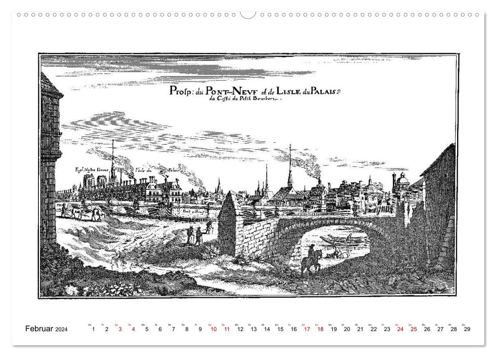 Matthäus Merian Paris Notre-Dame (CALVENDO Premium Wandkalender 2024)