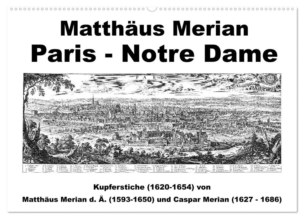 Matthäus Merian Paris Notre-Dame (CALVENDO Wandkalender 2024)