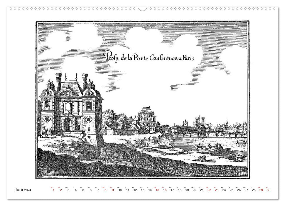 Matthäus Merian Paris Notre-Dame (CALVENDO Wandkalender 2024)