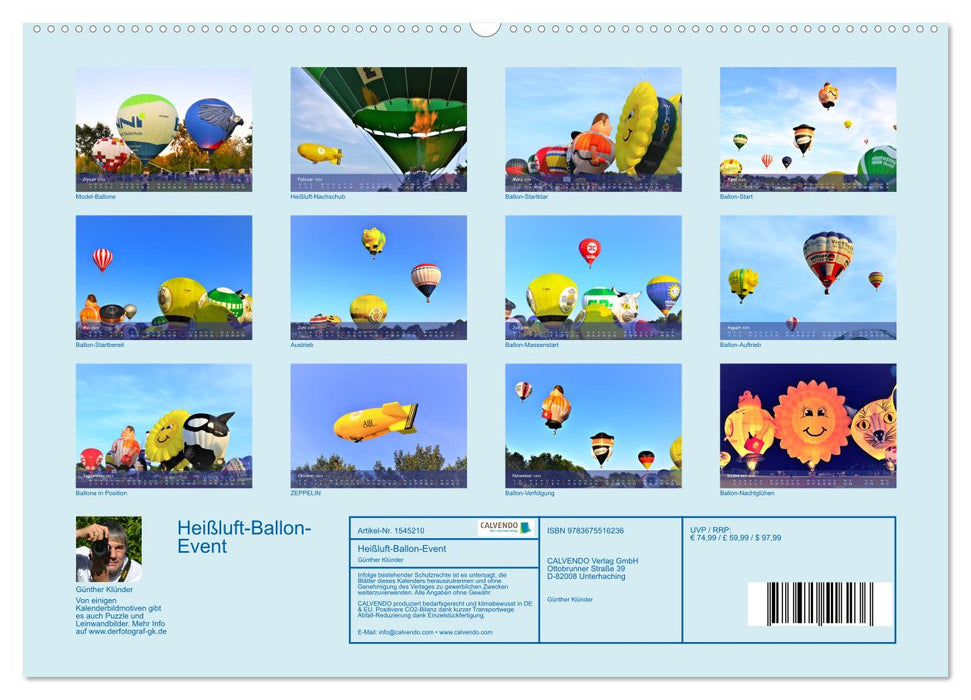 HEIßLUFT-BALLON-Event (CALVENDO Premium Wandkalender 2024)