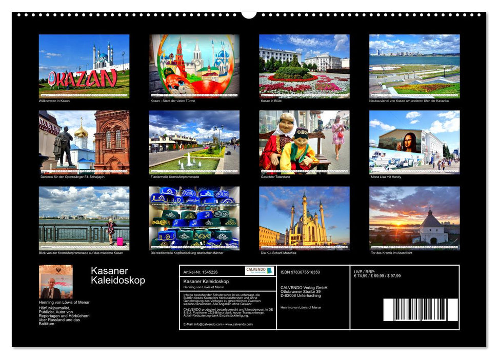 Kasaner Kaleidoskop - Tatarstans prachtvolle Hauptstadt (CALVENDO Premium Wandkalender 2024)