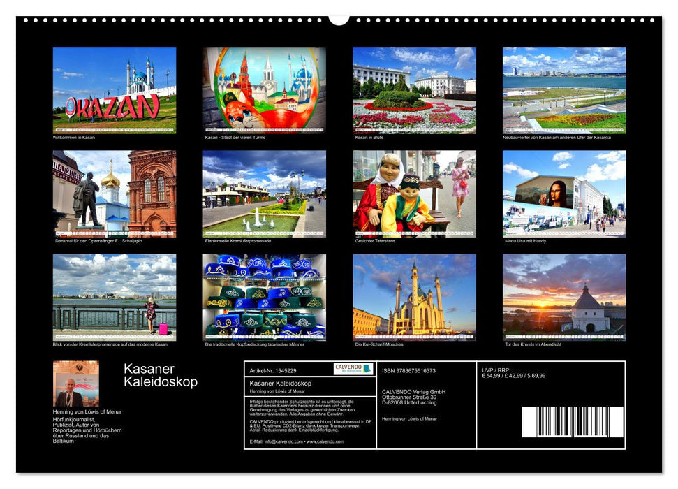 Kasaner Kaleidoskop - Tatarstans prachtvolle Hauptstadt (CALVENDO Wandkalender 2024)