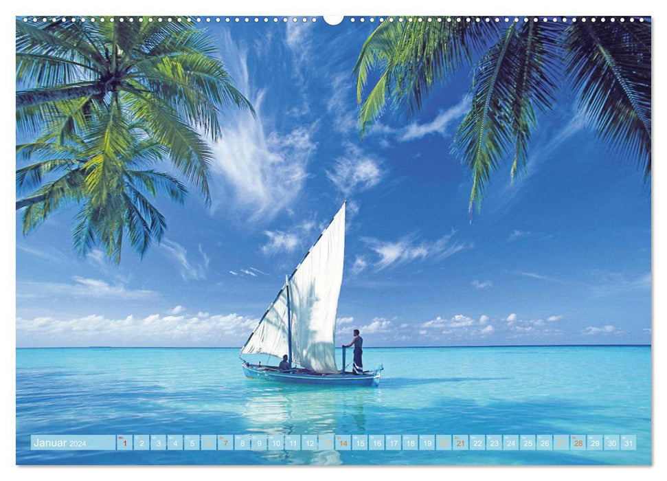 Reif für die Insel: Fernweh & Traumziele (CALVENDO Premium Wandkalender 2024)