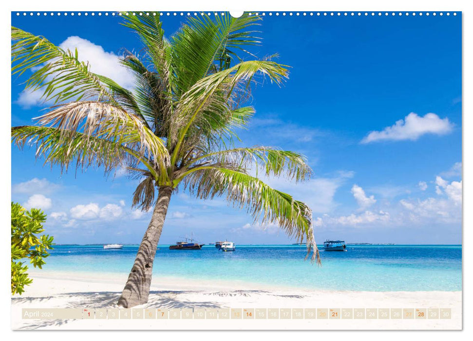Die Malediven: Fluchtpunkt Sehnsucht (CALVENDO Premium Wandkalender 2024)