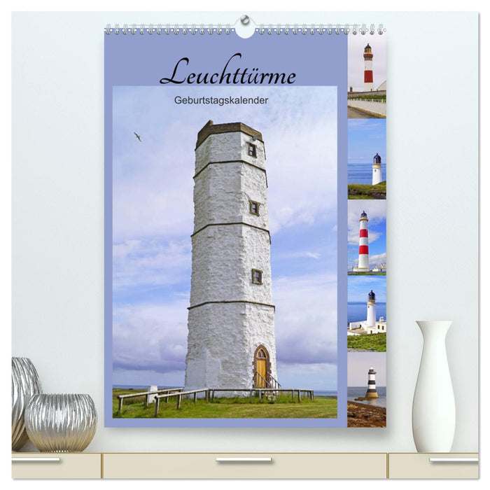 Leuchttürme - Geburtstagskalender (CALVENDO Premium Wandkalender 2024)