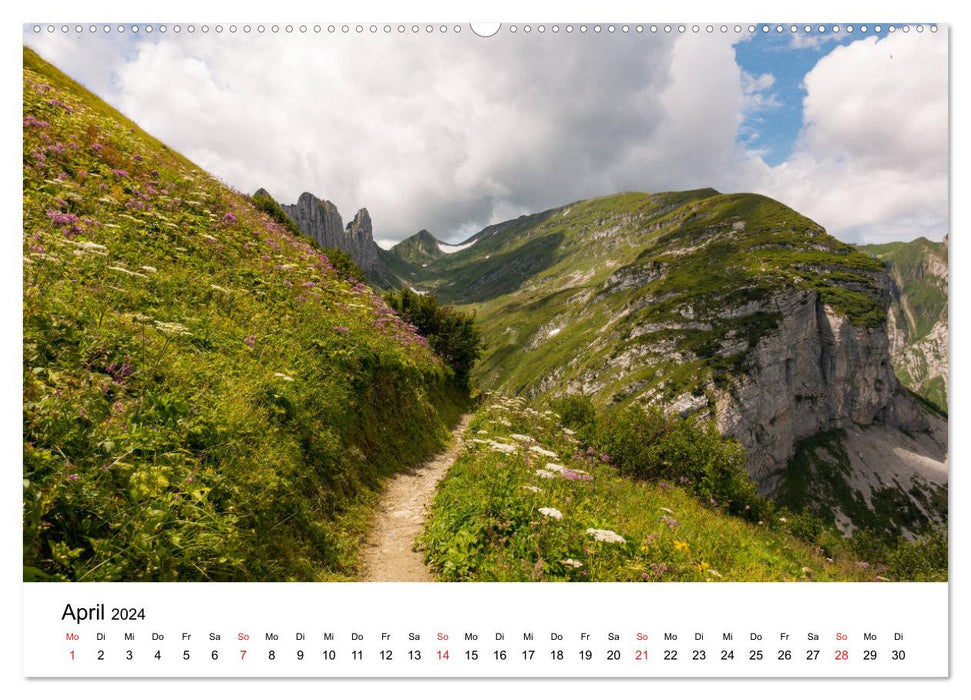 Alpes (Suisse, Autriche, Italie) (Calvendo Premium Wall Calendar 2024) 