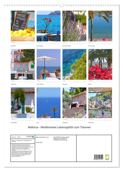Mallorca - Mediterranes Lebensgefühl zum Träumen (CALVENDO Wandkalender 2024)
