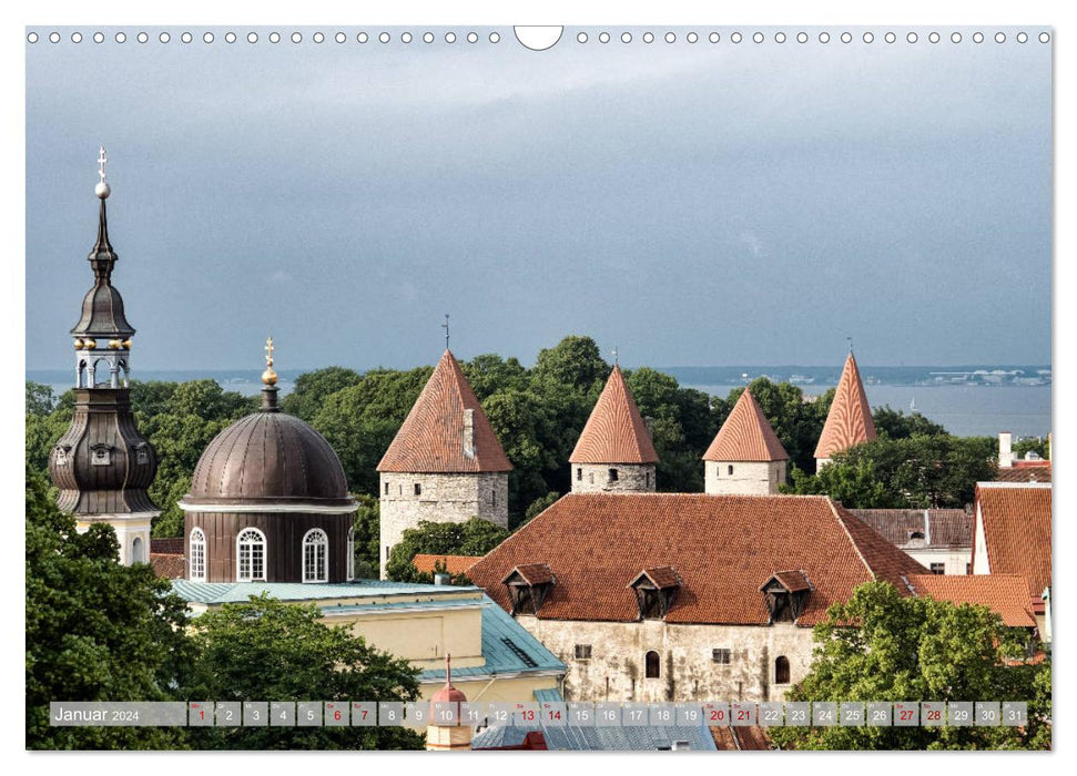 Die Perle am Finnischen Meerbusen Tallinn (CALVENDO Wandkalender 2024)