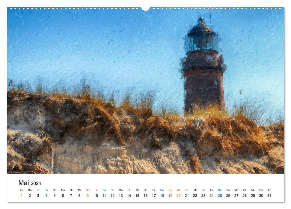 Landscapes on the Darß in oil colors (CALVENDO wall calendar 2024) 