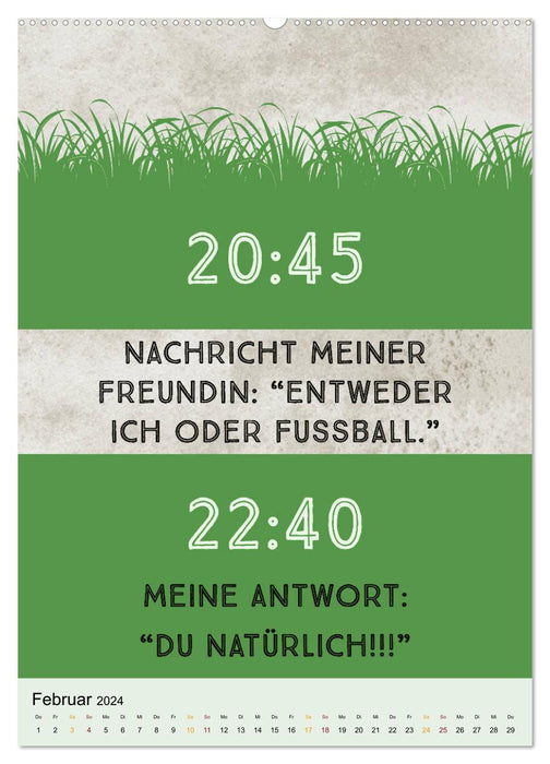 I like football… and maybe three people. Sayings and wisdom from the sidelines (CALVENDO wall calendar 2024) 