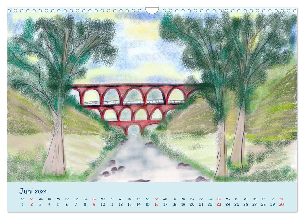 Schlenkerberta's landscapes (CALVENDO wall calendar 2024) 
