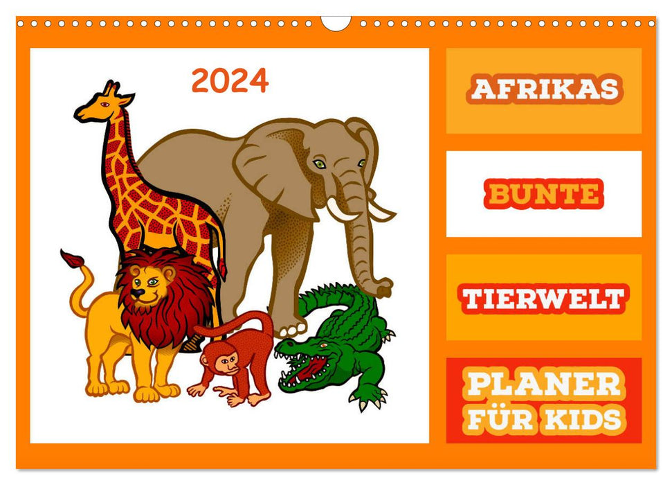Afrikas bunte Tierwelt (CALVENDO Wandkalender 2024)