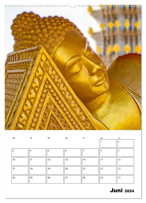Wat Krom - Tempel mit ganz speziellem Charme (CALVENDO Premium Wandkalender 2024)