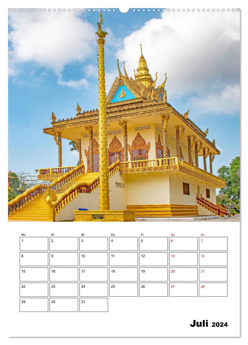 Wat Krom - temple with a very special charm (CALVENDO Premium Wall Calendar 2024) 