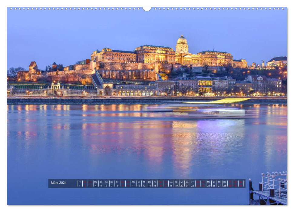 Budapest - The city on the Danube (CALVENDO Premium Wall Calendar 2024) 