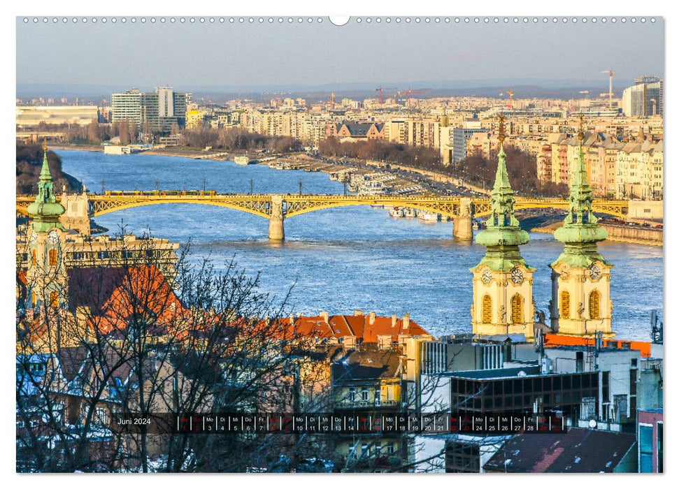 Budapest - Die Stadt an der Donau (CALVENDO Premium Wandkalender 2024)