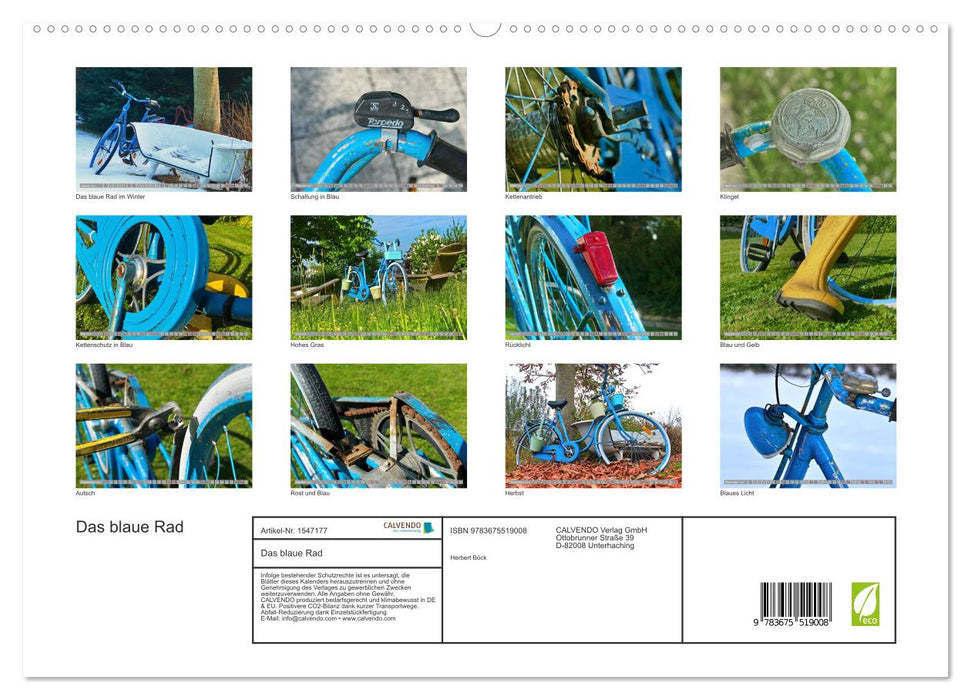 Das blaue Rad (CALVENDO Premium Wandkalender 2024)