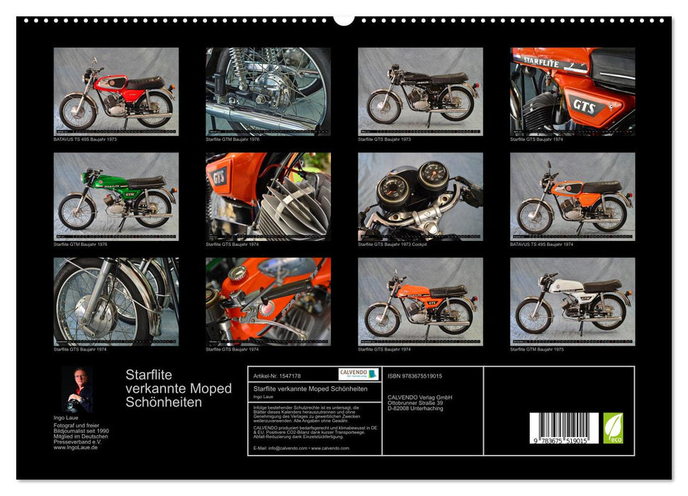Starflite misunderstood moped beauties (CALVENDO Premium Wall Calendar 2024) 