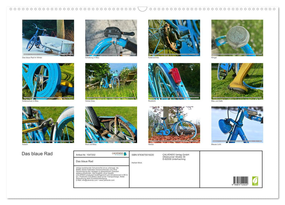 The blue wheel (CALVENDO wall calendar 2024) 