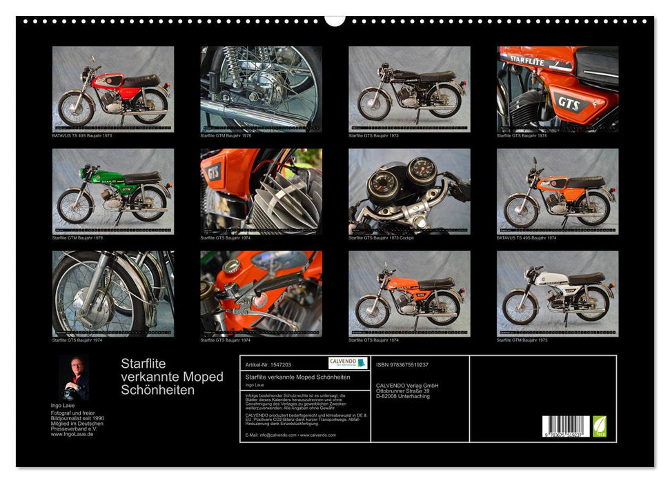 Starflite misunderstood moped beauties (CALVENDO wall calendar 2024) 