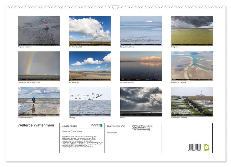 World Heritage Wadden Sea (CALVENDO wall calendar 2024) 