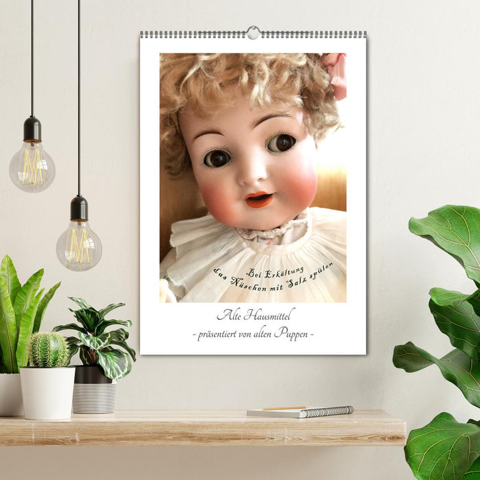 Old home remedies - presented by old dolls (CALVENDO wall calendar 2024) 