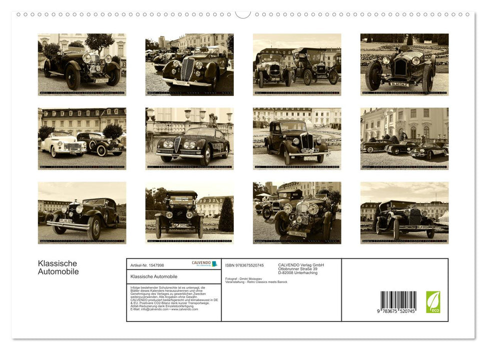 Klassische Automobile (CALVENDO Premium Wandkalender 2024)