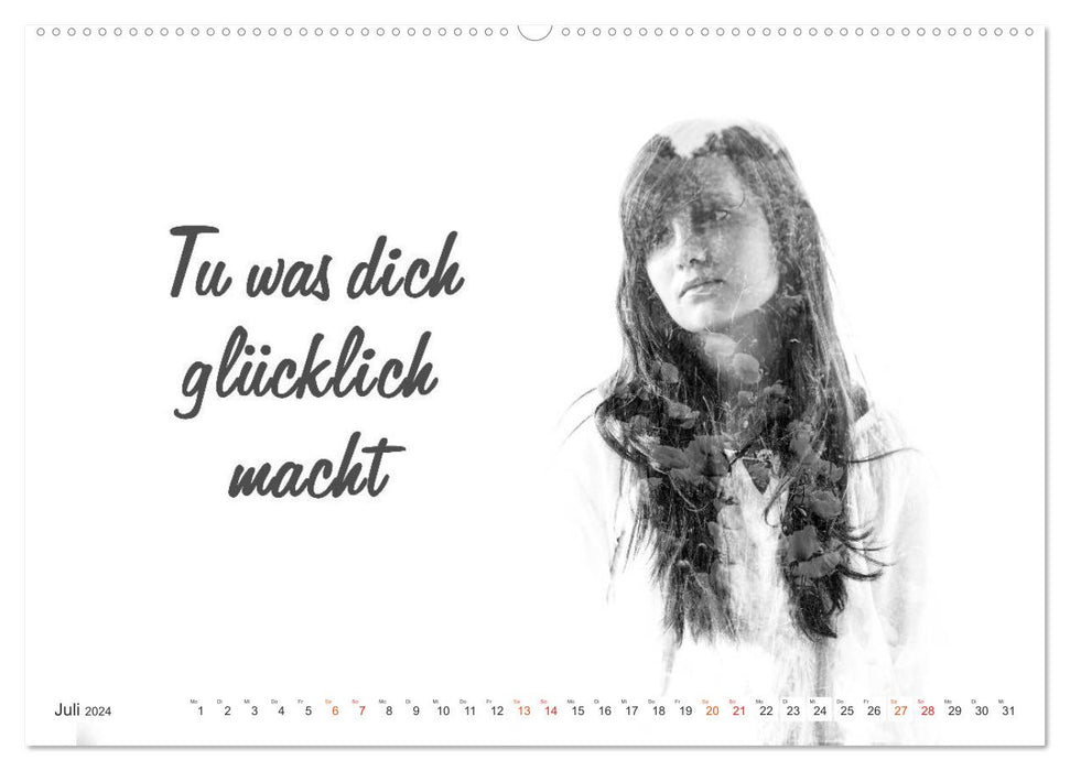 Positive Wünsche für Dich und Dein Leben (CALVENDO Premium Wandkalender 2024)