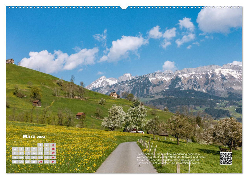Wandern in den Alpen (CALVENDO Premium Wandkalender 2024)