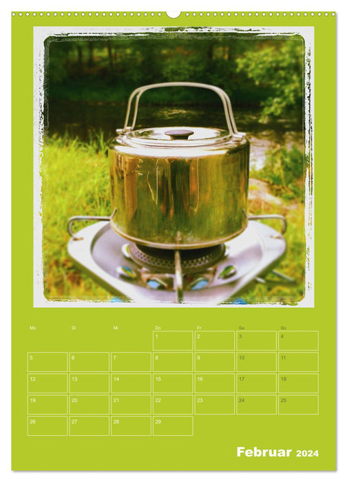 Camping Sommer - Zelten Grillen Lagerfeuer (CALVENDO Premium Wandkalender 2024)