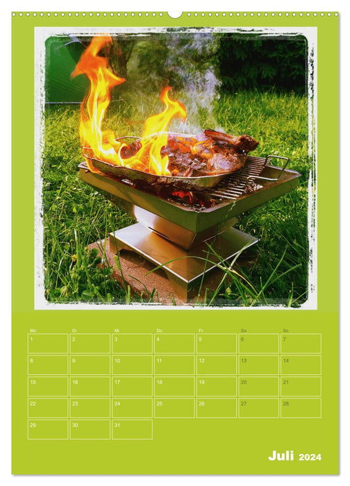 Camping Sommer - Zelten Grillen Lagerfeuer (CALVENDO Premium Wandkalender 2024)