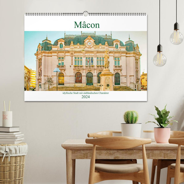 Mâcon - idyllische Stadt mit südländischen Charakter (CALVENDO Wandkalender 2024)