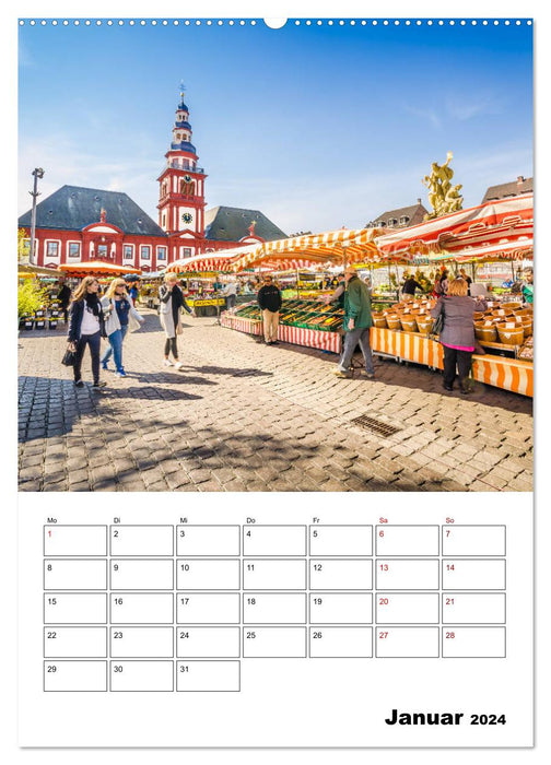 Mannheim Lichter und Farben (CALVENDO Premium Wandkalender 2024)