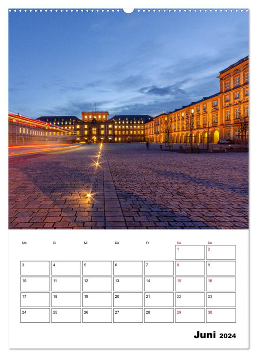 Mannheim Lichter und Farben (CALVENDO Premium Wandkalender 2024)
