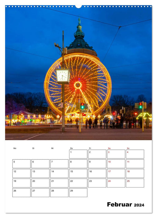 Mannheim Lichter und Farben (CALVENDO Wandkalender 2024)