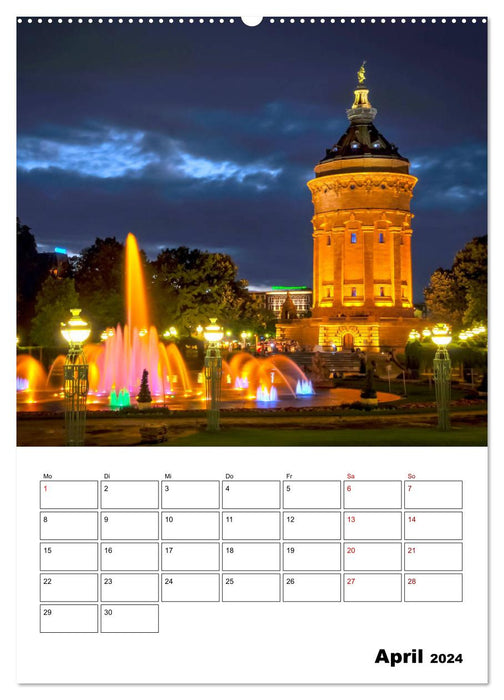 Mannheim Lichter und Farben (CALVENDO Wandkalender 2024)