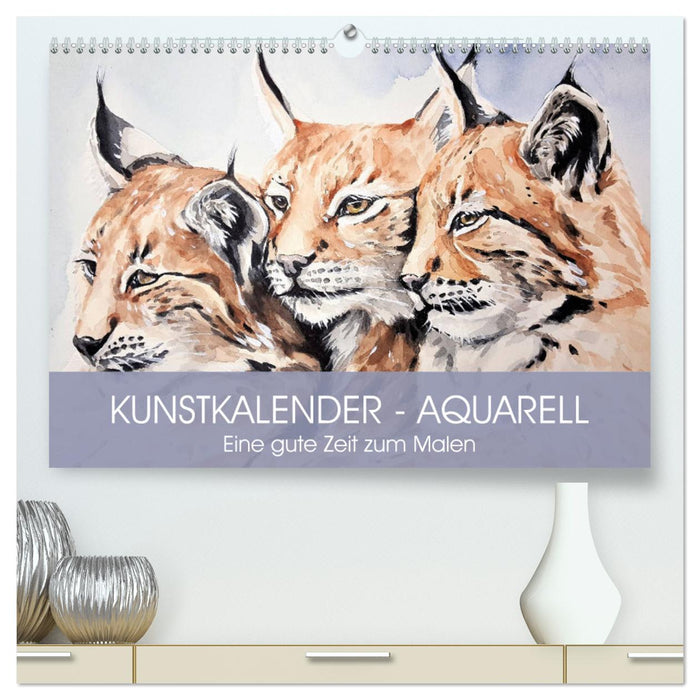 Kunstkalender - Aquarell. Eine gute Zeit zum Malen (CALVENDO Premium Wandkalender 2024)
