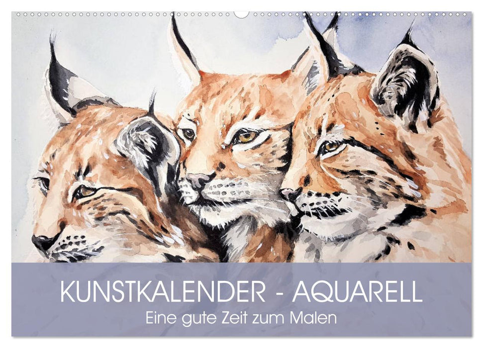 Kunstkalender - Aquarell. Eine gute Zeit zum Malen (CALVENDO Wandkalender 2024)