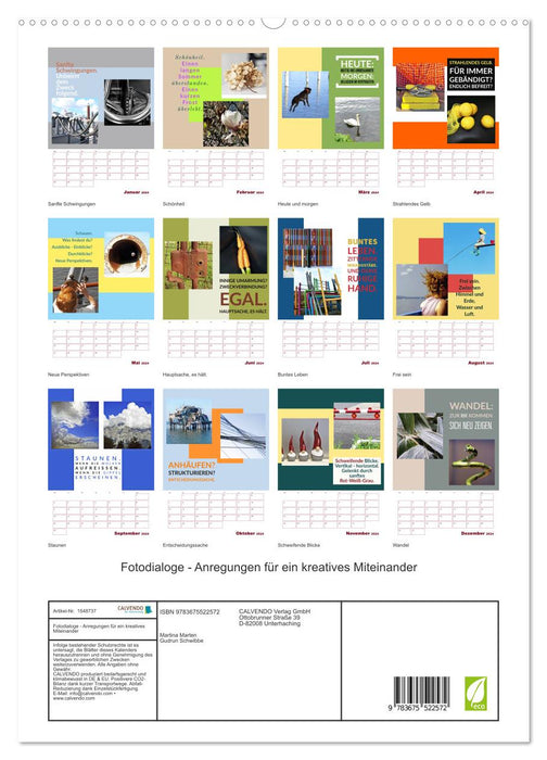 Fotodialoge - Anregungen für ein kreatives Miteinander (CALVENDO Premium Wandkalender 2024)