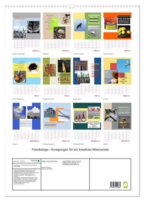 Fotodialoge - Anregungen für ein kreatives Miteinander (CALVENDO Wandkalender 2024)