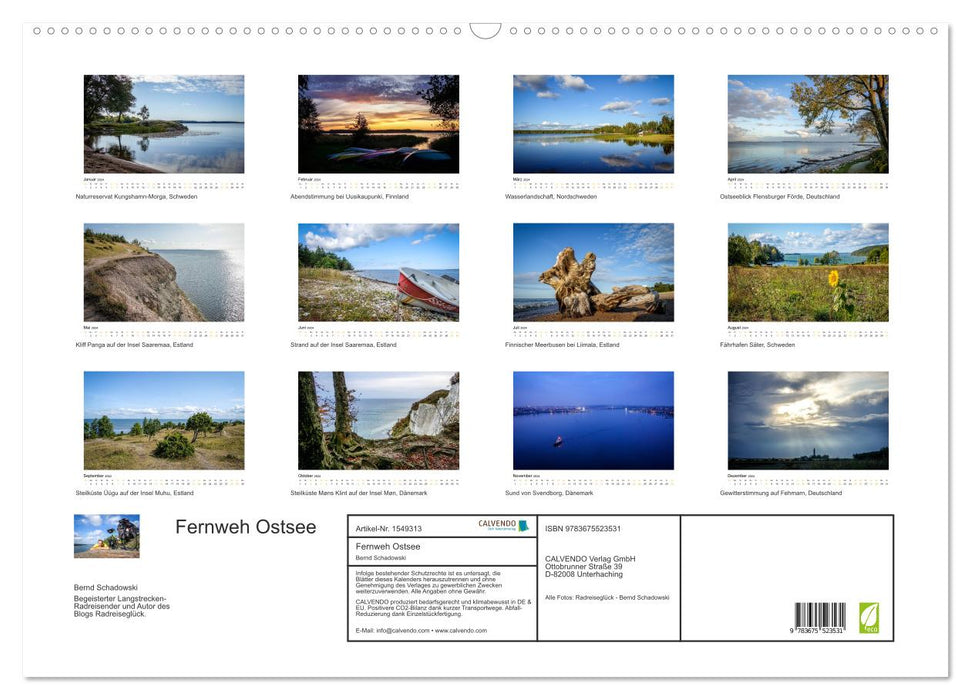 Fernweh Ostsee (CALVENDO Wandkalender 2024)