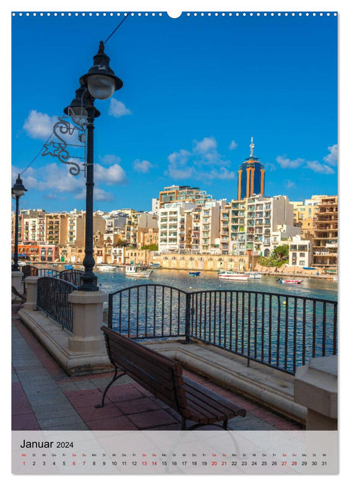 Malta und Gozo - Farbenfrohe Momente (CALVENDO Wandkalender 2024)