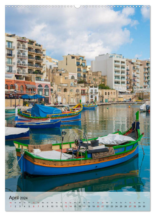 Malta und Gozo - Farbenfrohe Momente (CALVENDO Wandkalender 2024)
