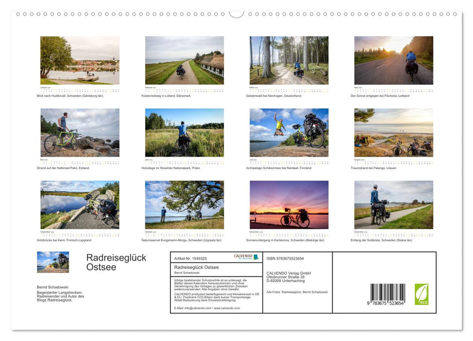 Radreiseglück Ostsee (CALVENDO Premium Wandkalender 2024)