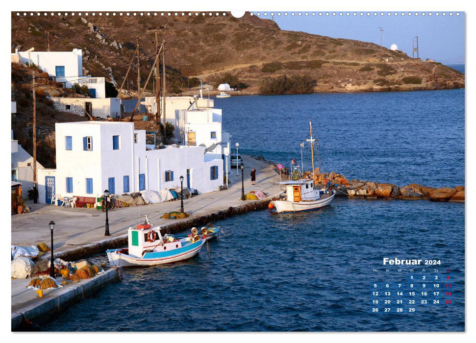 Liebenswertes Griechenland Amorgos und Mykonos (CALVENDO Wandkalender 2024)