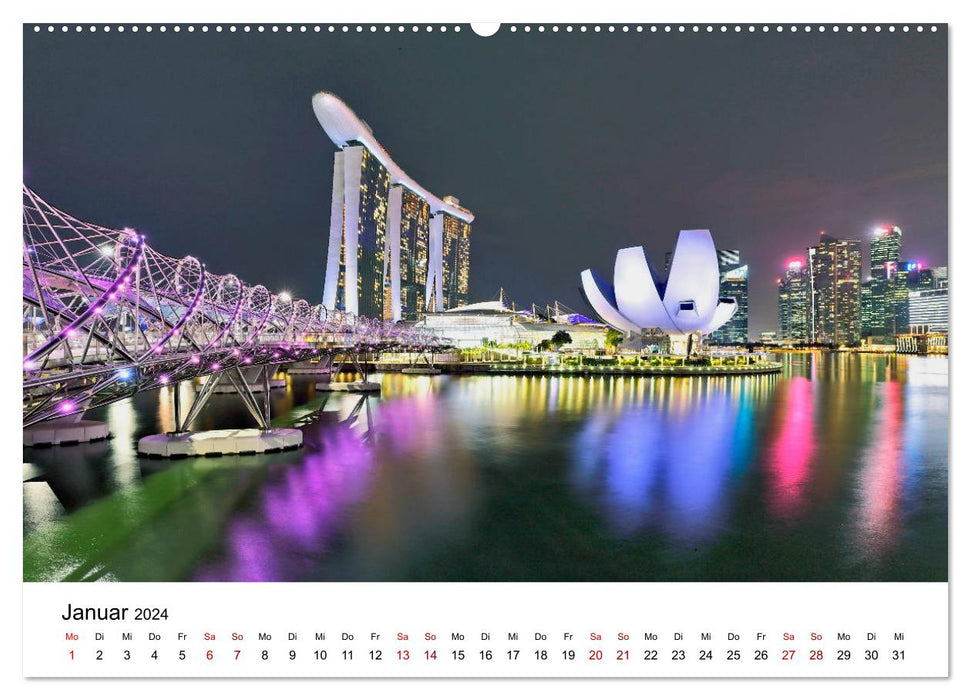 Singapur - Perle Südostasiens (CALVENDO Premium Wandkalender 2024)